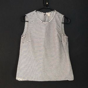 J crew striped sleeveless blouse